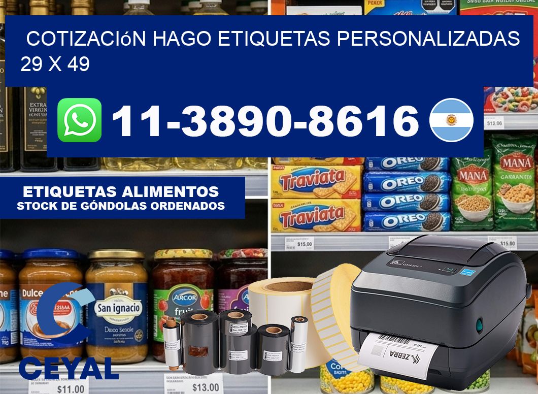 cotización hago etiquetas personalizadas 29 x 49