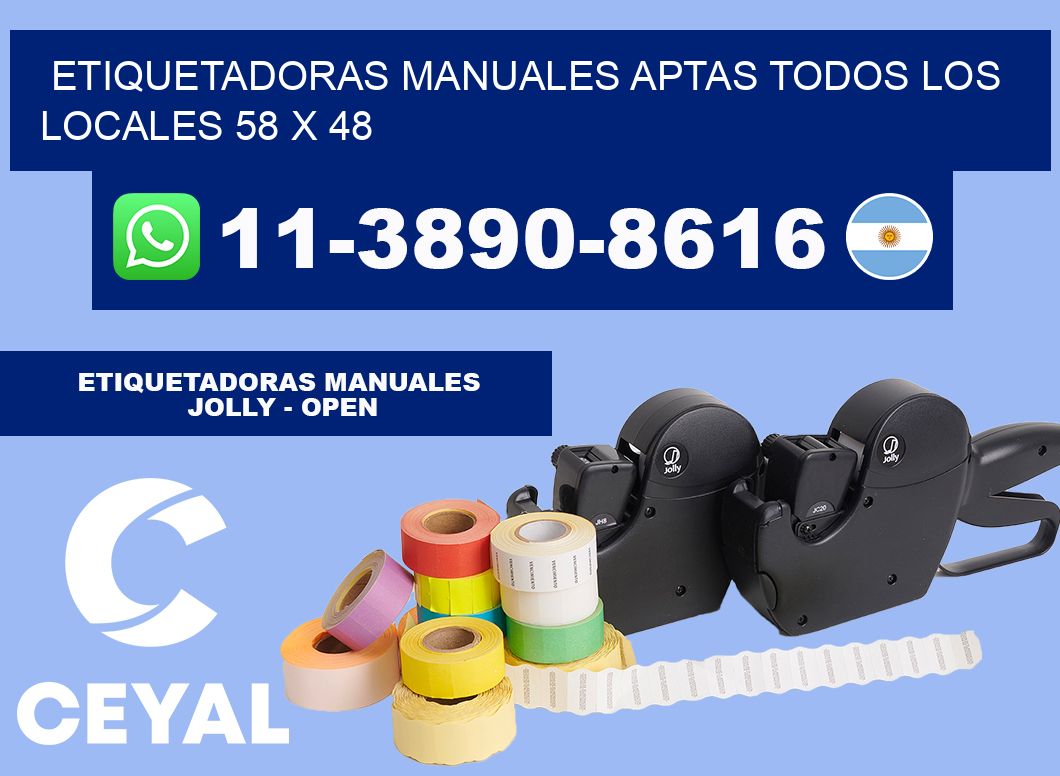 etiquetadoras manuales aptas todos los locales 58 x 48