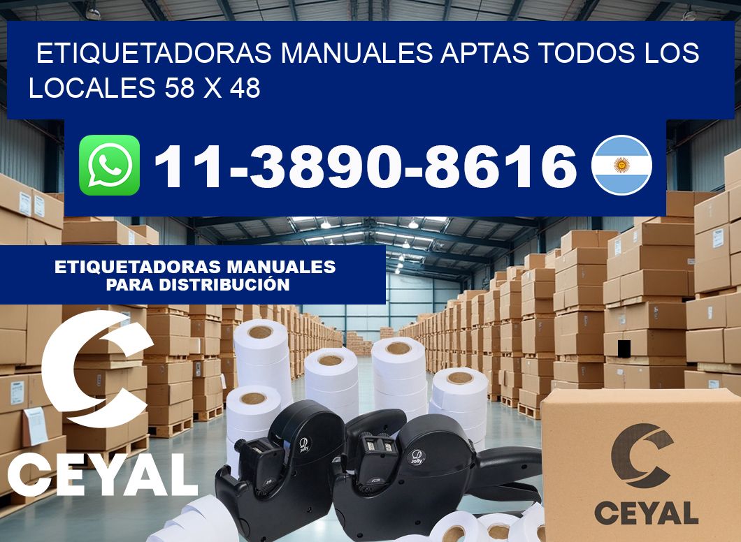 etiquetadoras manuales aptas todos los locales 58 x 48