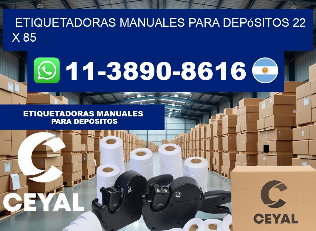 etiquetadoras manuales para depósitos 22 x 85