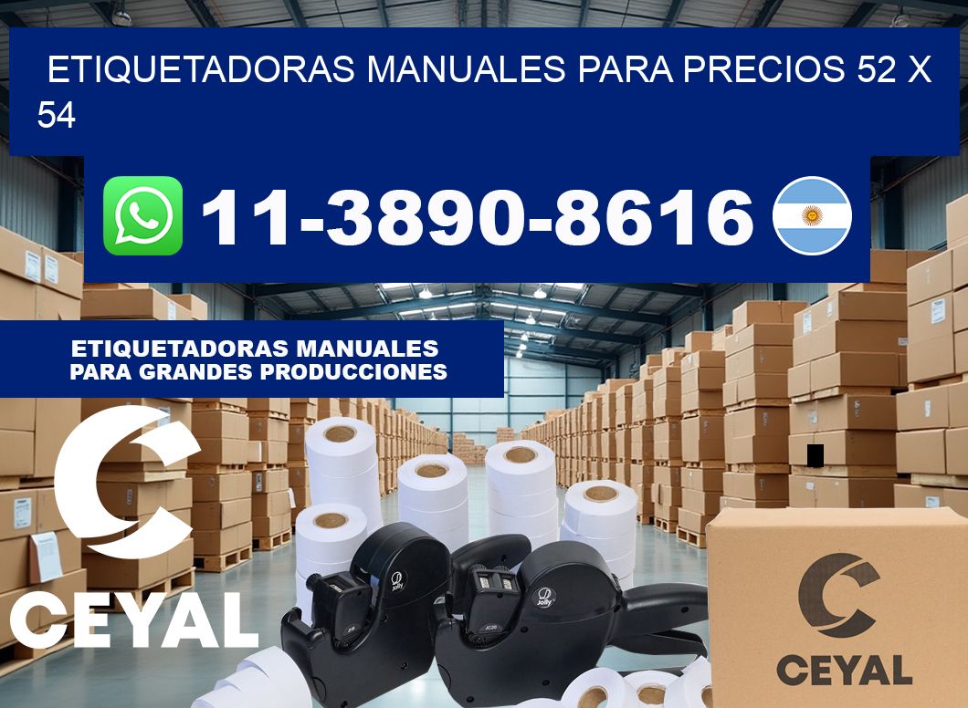etiquetadoras manuales para precios 52 x 54