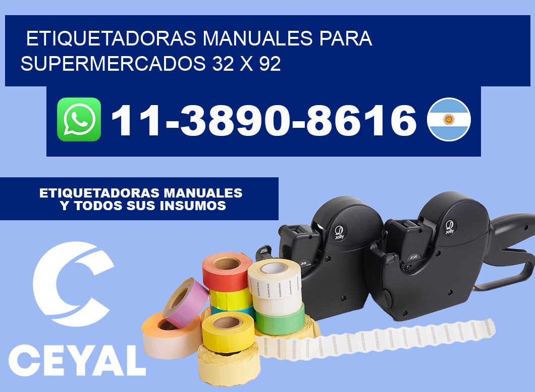 etiquetadoras manuales para supermercados 32 x 92