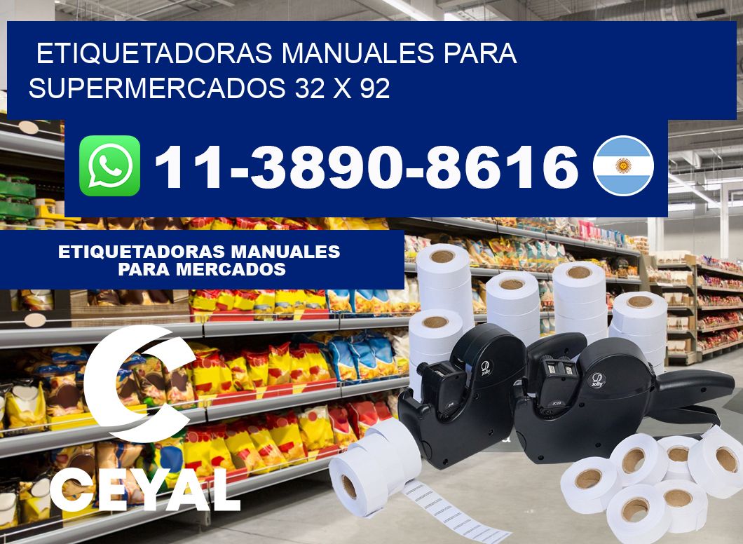 etiquetadoras manuales para supermercados 32 x 92