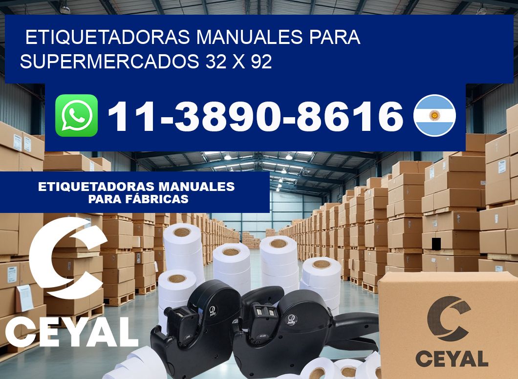 etiquetadoras manuales para supermercados 32 x 92