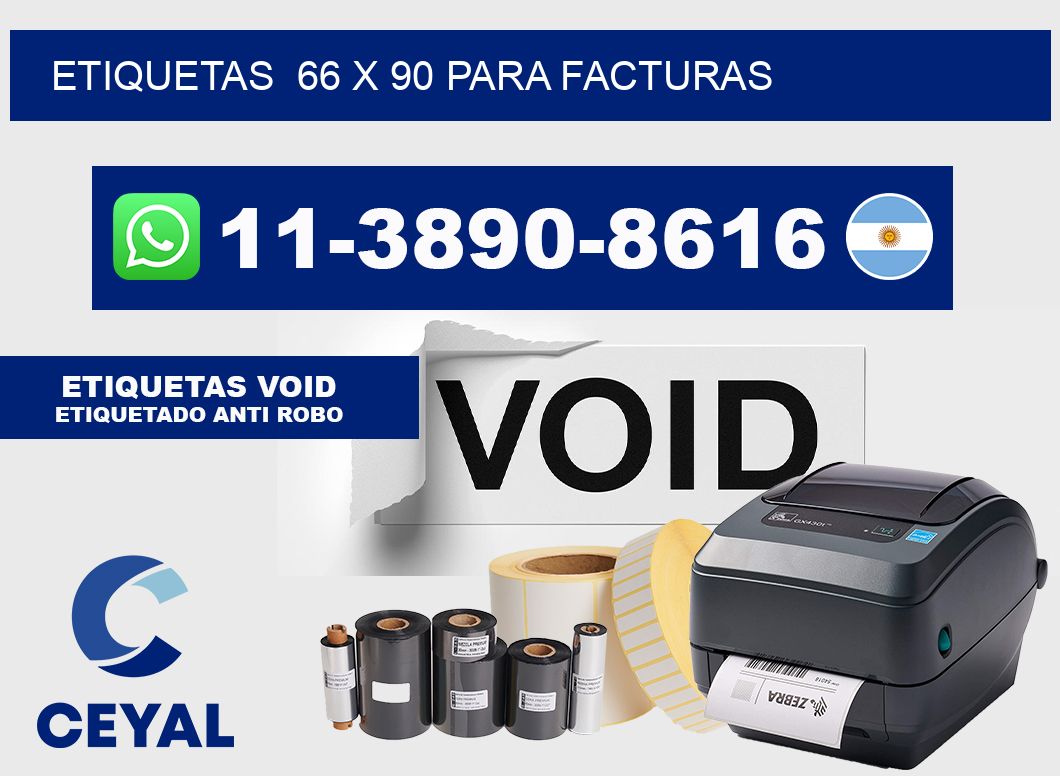etiquetas  66 x 90 para Facturas