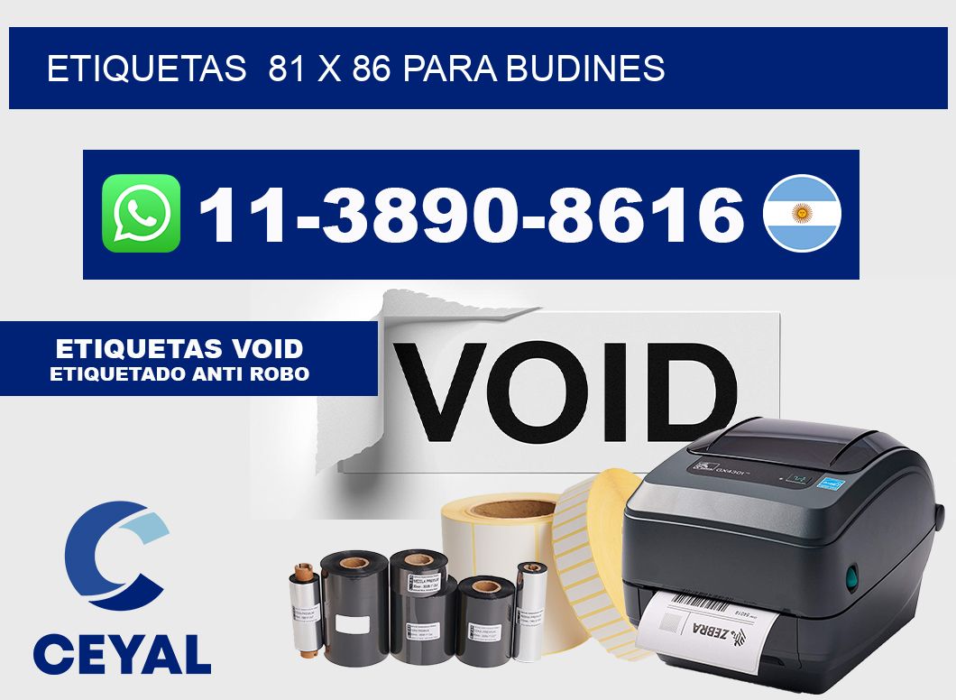 etiquetas  81 x 86 para Budines
