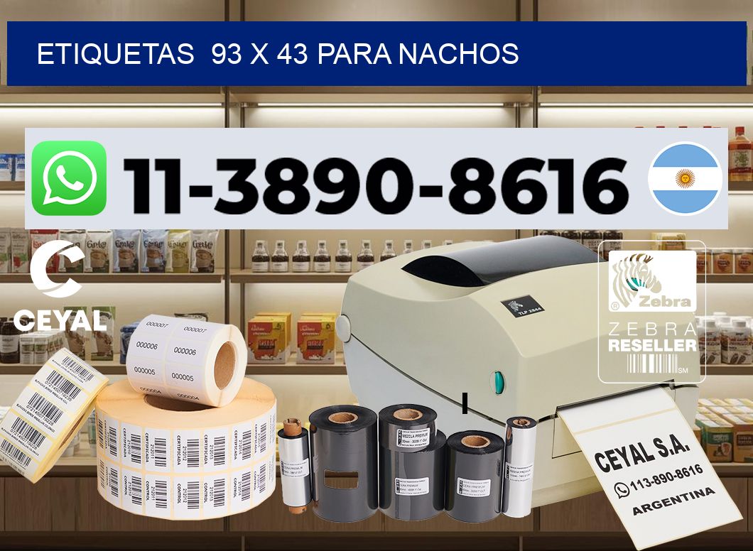 etiquetas  93 x 43 para Nachos