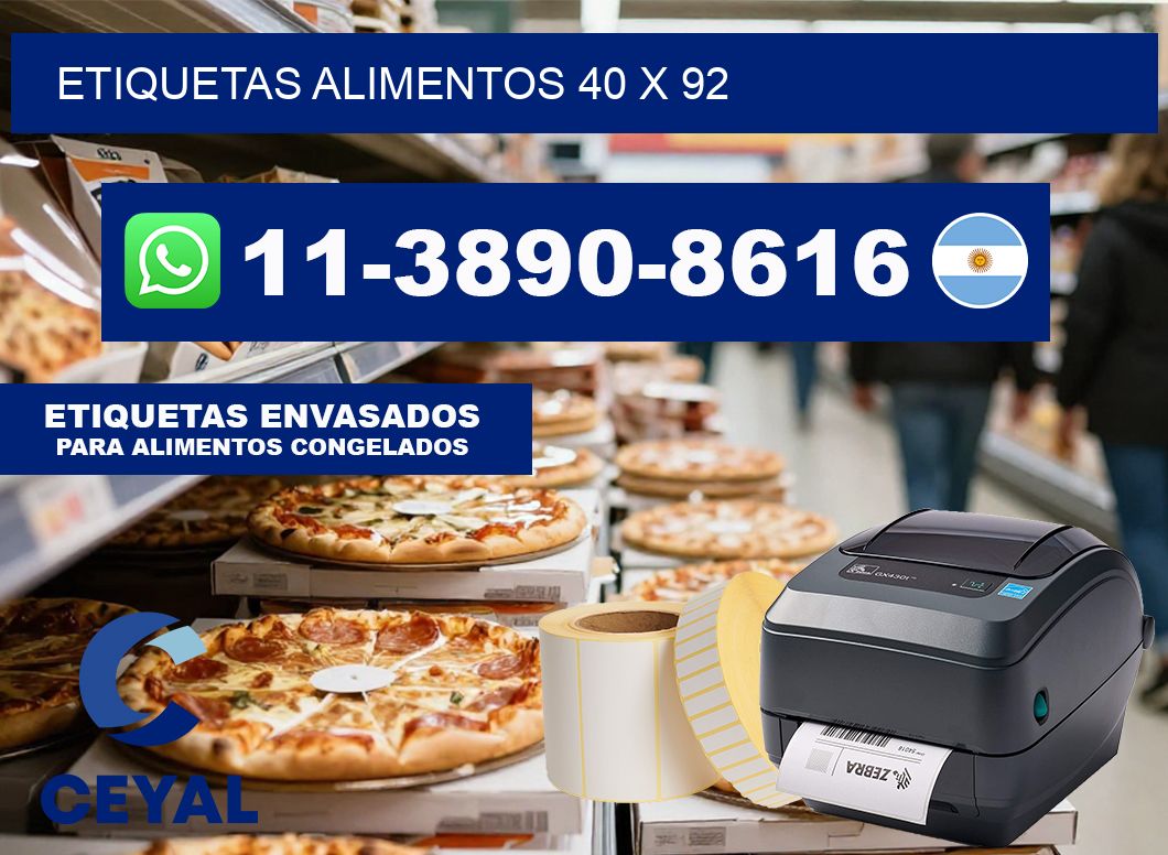 etiquetas alimentos 40 x 92