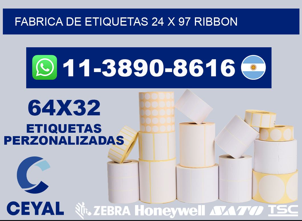 fabrica de etiquetas 24 x 97 ribbon