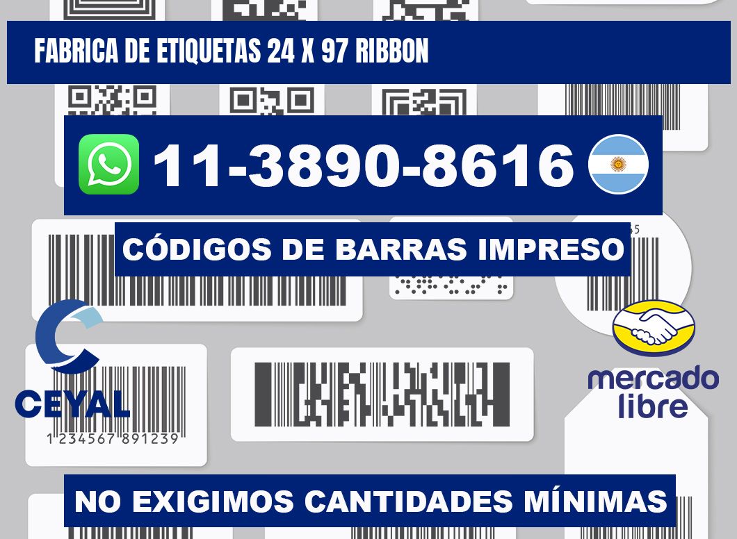 fabrica de etiquetas 24 x 97 ribbon