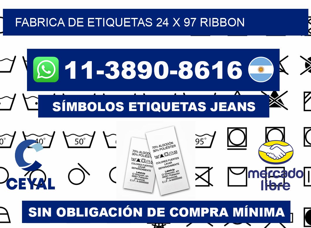 fabrica de etiquetas 24 x 97 ribbon