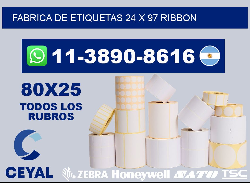 fabrica de etiquetas 24 x 97 ribbon