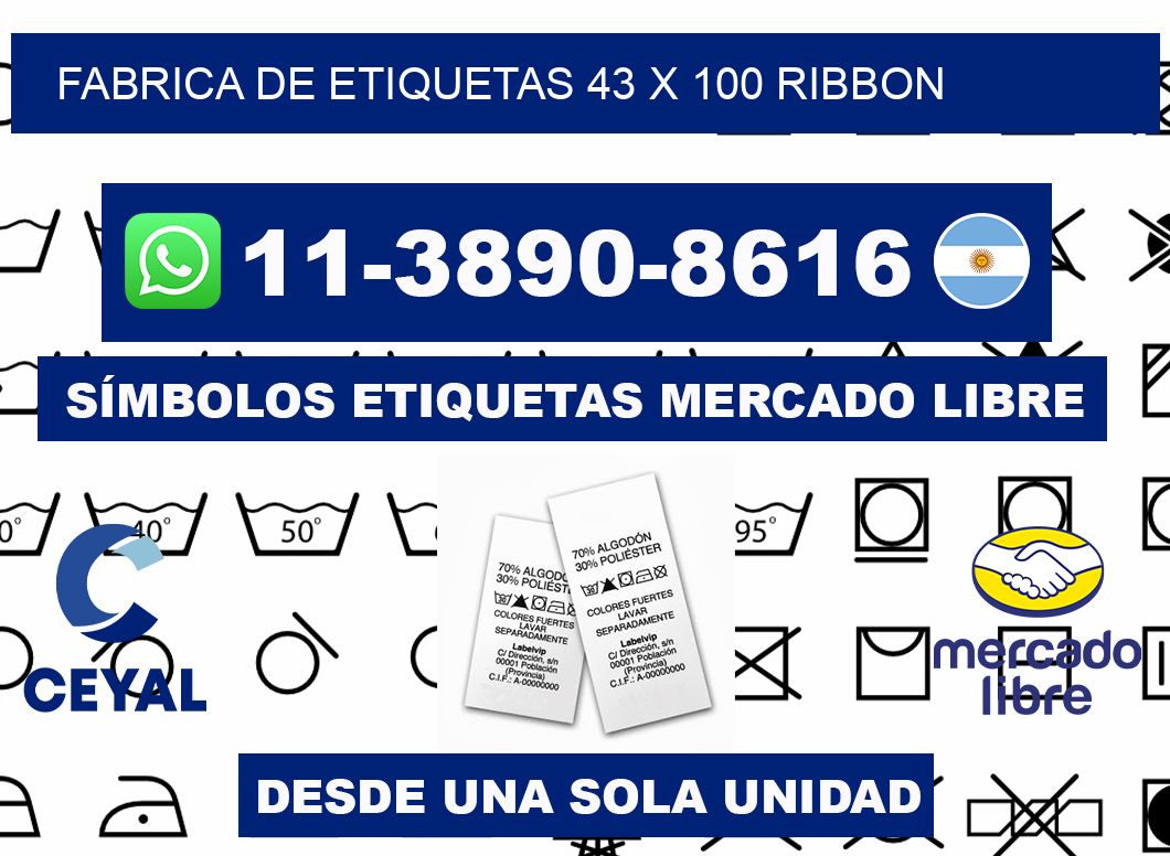 fabrica de etiquetas 43 x 100 ribbon