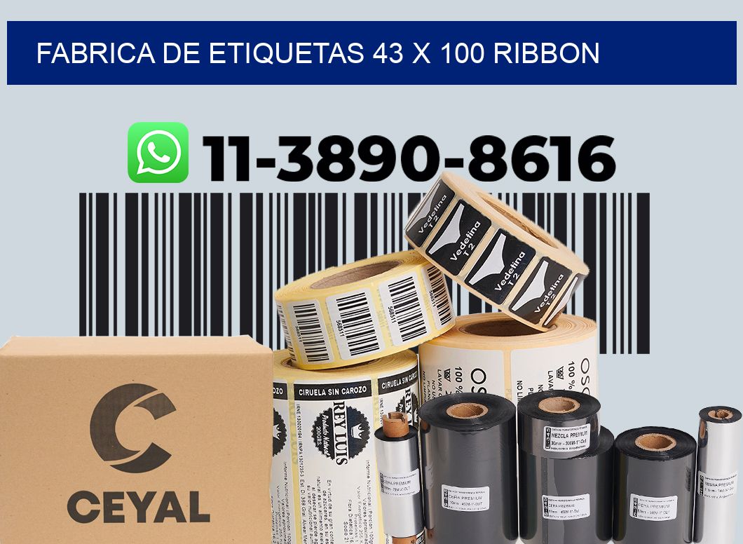 fabrica de etiquetas 43 x 100 ribbon