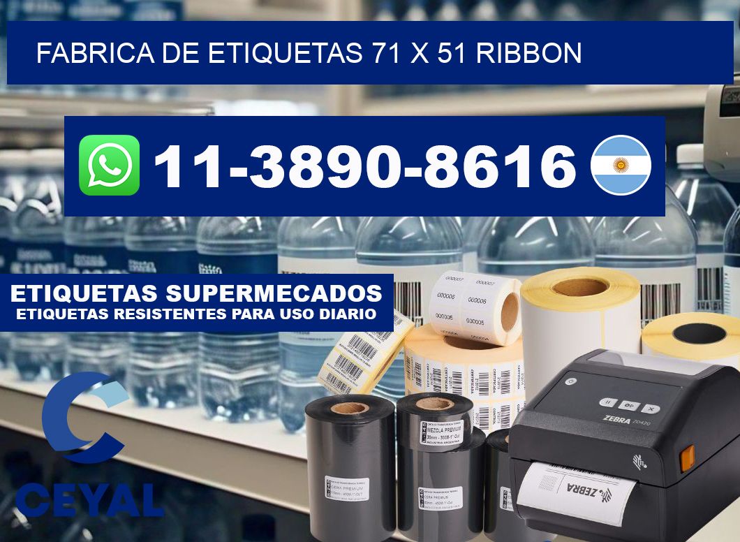 fabrica de etiquetas 71 x 51 ribbon