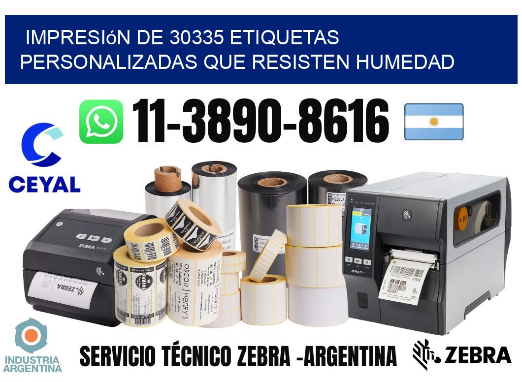 impresión de 30335 etiquetas personalizadas que resisten humedad