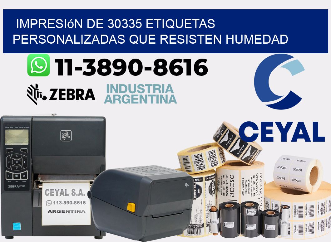 impresión de 30335 etiquetas personalizadas que resisten humedad