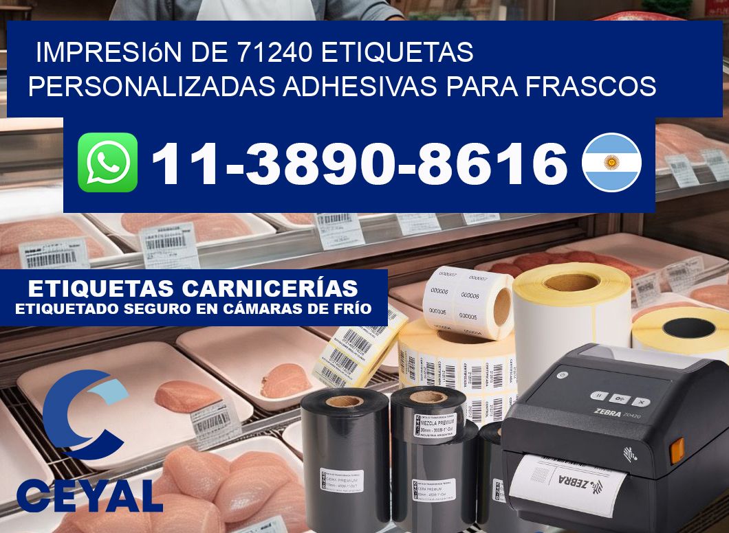 impresión de 71240 etiquetas personalizadas adhesivas para frascos