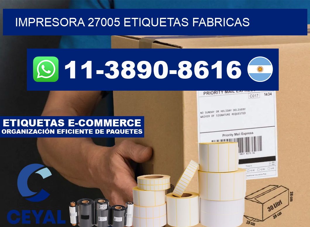 impresora 27005 etiquetas fabricas