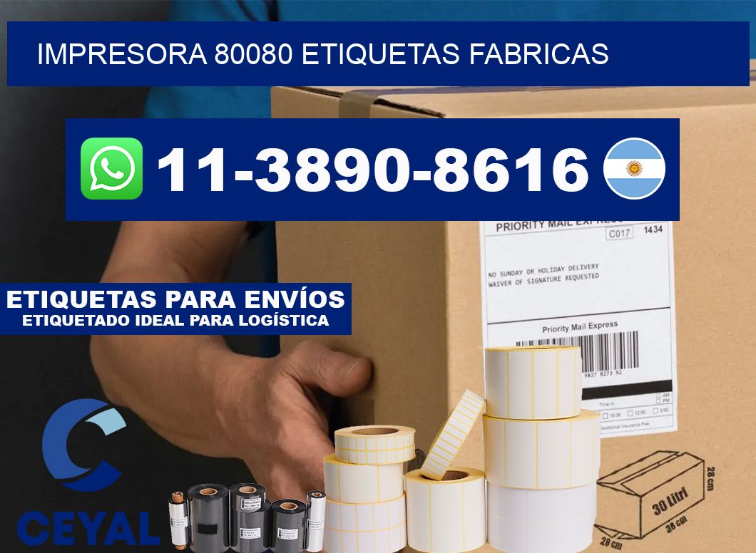 impresora 80080 etiquetas fabricas