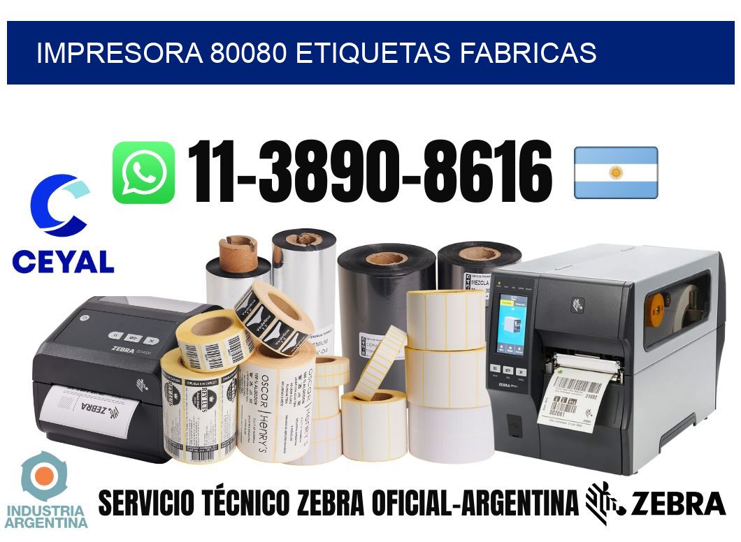 impresora 80080 etiquetas fabricas