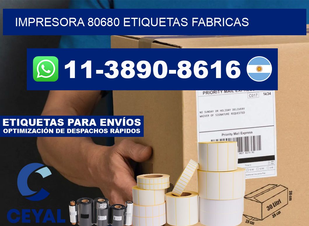 impresora 80680 etiquetas fabricas
