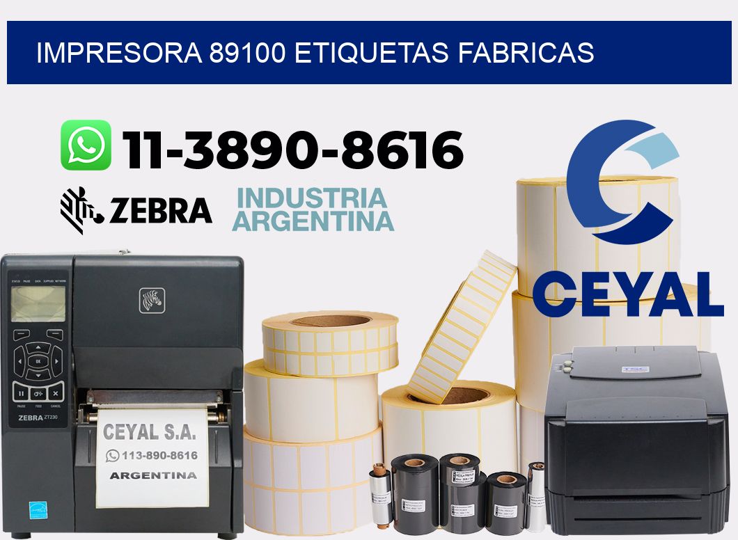 impresora 89100 etiquetas fabricas