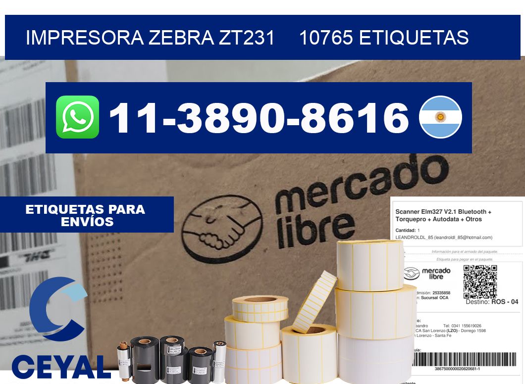 impresora zebra zt231    10765 etiquetas