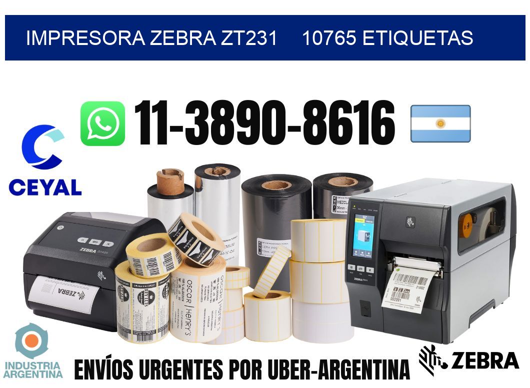 impresora zebra zt231    10765 etiquetas
