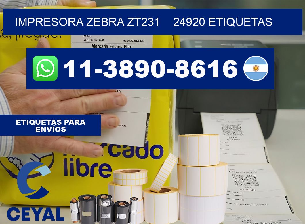 impresora zebra zt231    24920 etiquetas