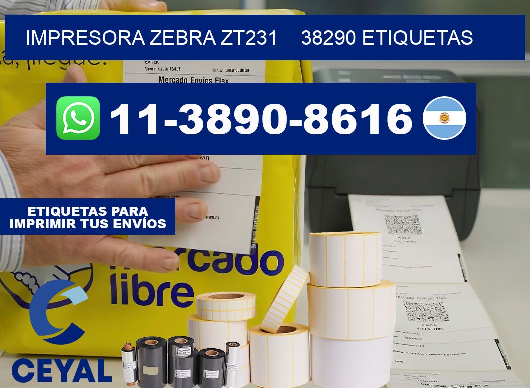 impresora zebra zt231 38290 etiquetas