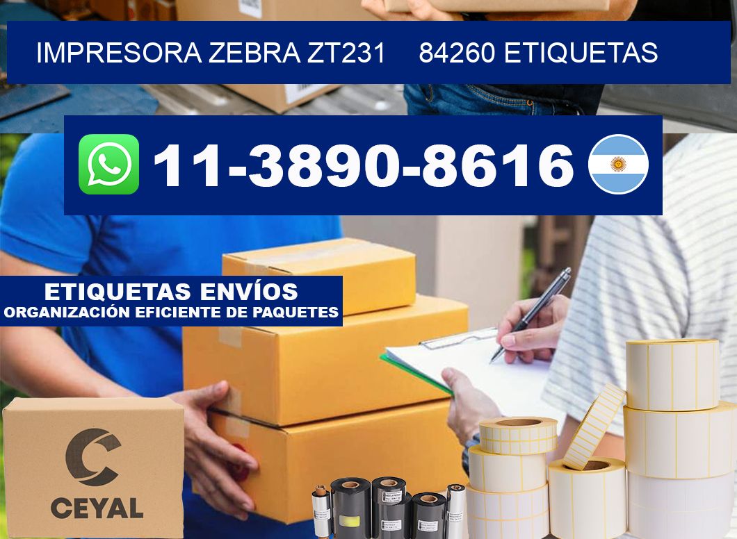 impresora zebra zt231 84260 etiquetas