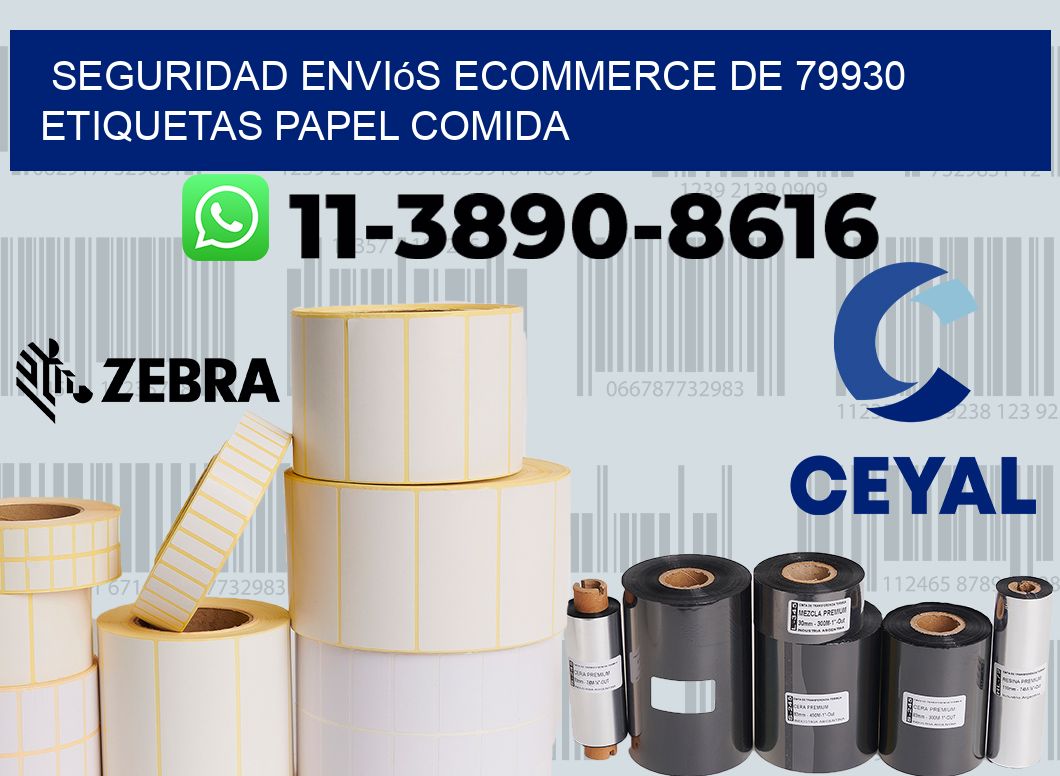 seguridad enviós ecommerce de 79930 etiquetas papel comida