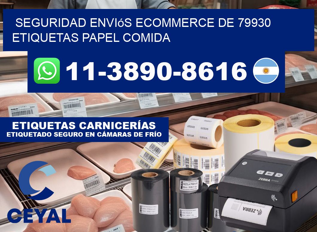 seguridad enviós ecommerce de 79930 etiquetas papel comida