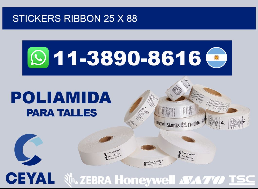 stickers ribbon 25 x 88
