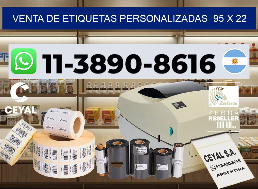venta de etiquetas personalizadas  95 x 22