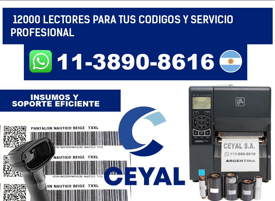 12000 Lectores para tus codigos y Servicio Profesional