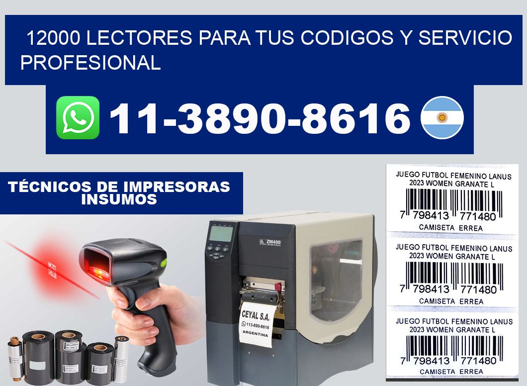 12000 Lectores para tus codigos y Servicio Profesional
