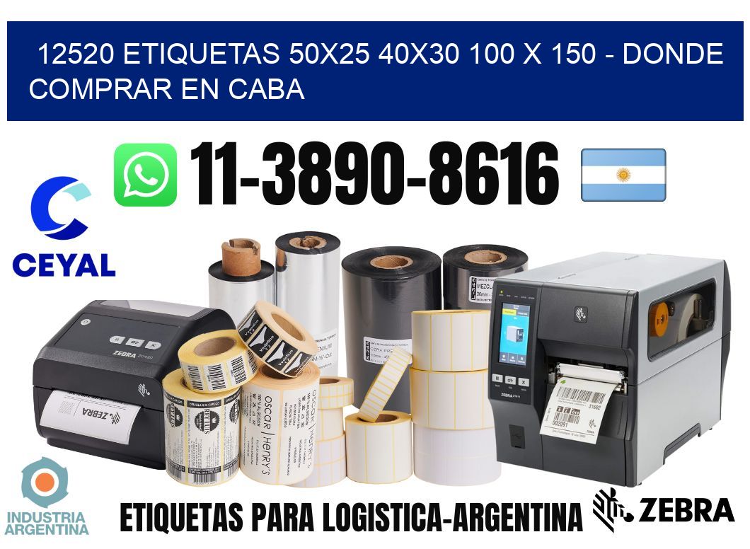 12520 etiquetas 50x25 40x30 100 x 150 - Donde Comprar en Caba