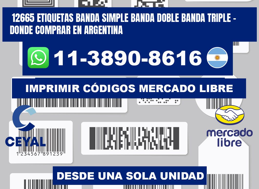 12665 etiquetas banda simple banda doble banda triple - Donde Comprar en Argentina