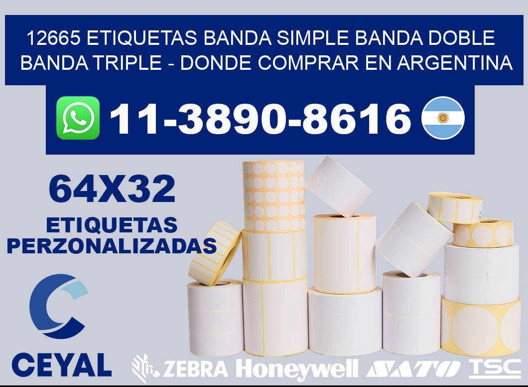 12665 etiquetas banda simple banda doble banda triple - Donde Comprar en Argentina
