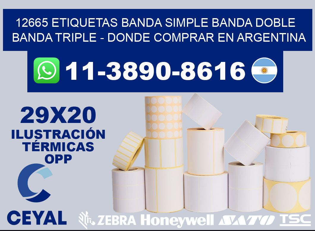 12665 etiquetas banda simple banda doble banda triple - Donde Comprar en Argentina
