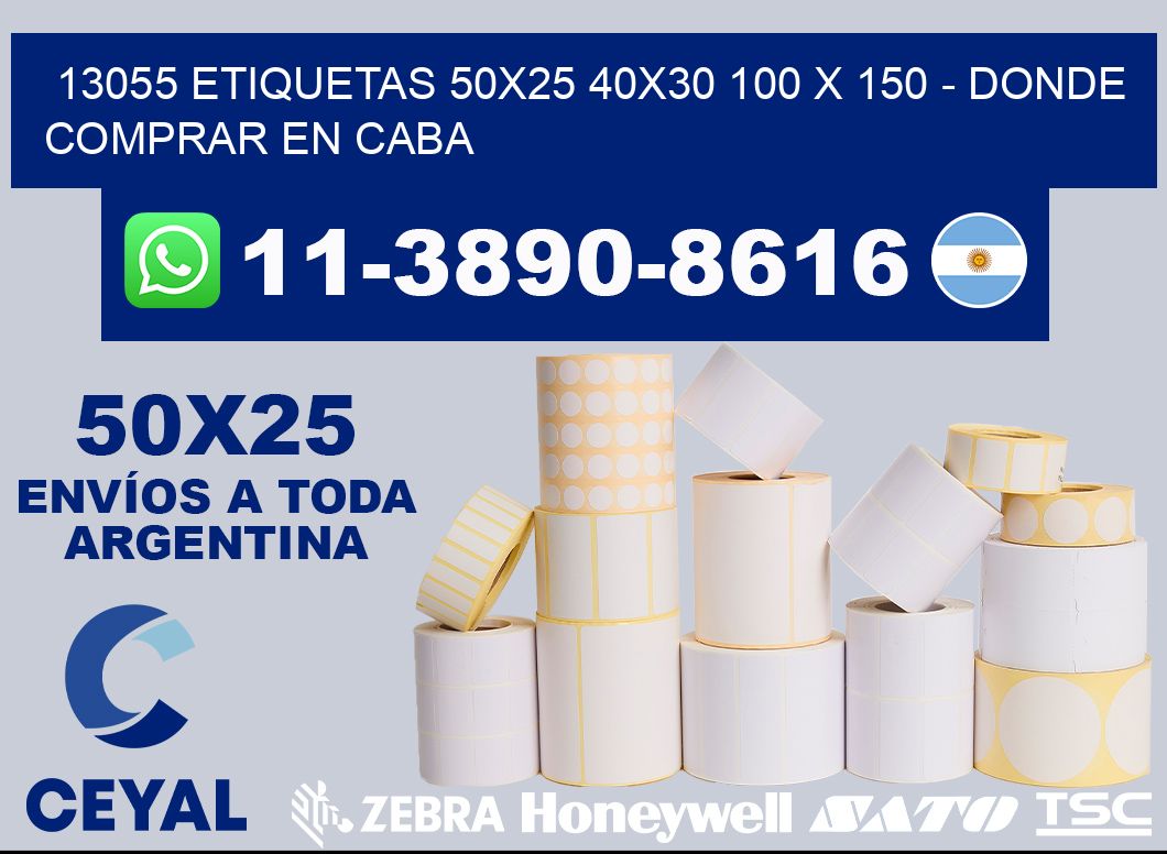 13055 etiquetas 50x25 40x30 100 x 150 - Donde Comprar en Caba