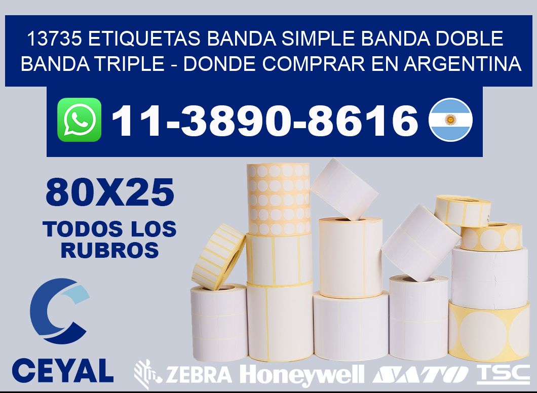 13735 etiquetas banda simple banda doble banda triple - Donde Comprar en Argentina