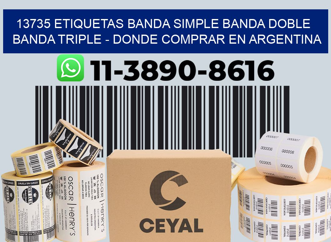 13735 etiquetas banda simple banda doble banda triple - Donde Comprar en Argentina