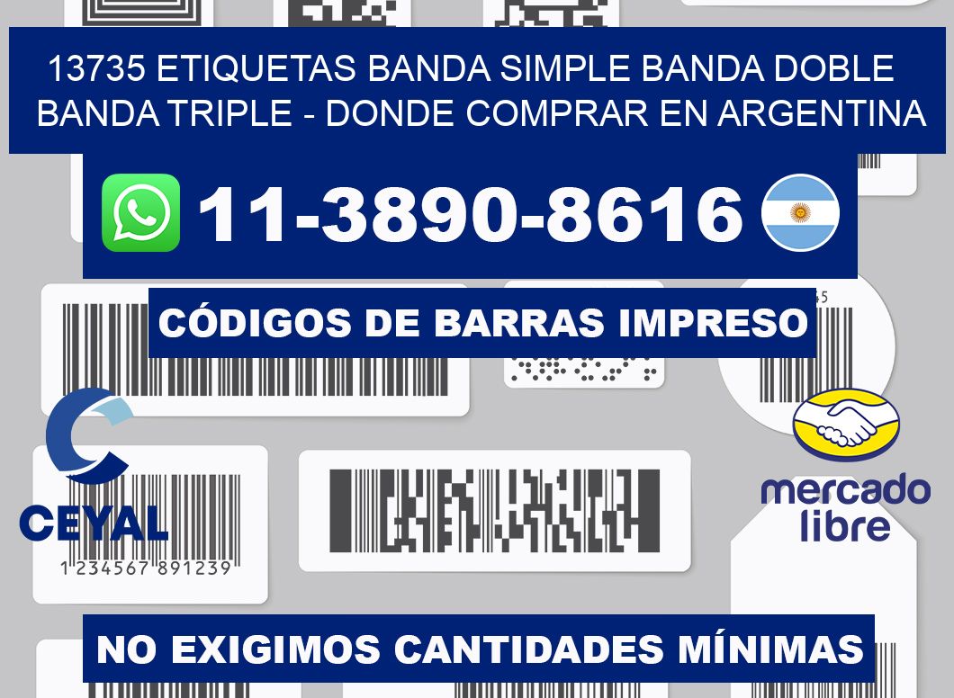 13735 etiquetas banda simple banda doble banda triple - Donde Comprar en Argentina