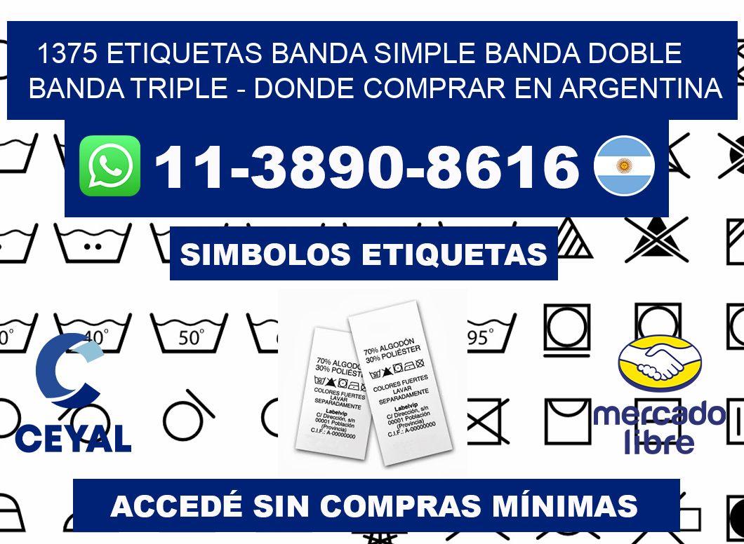 1375 etiquetas banda simple banda doble banda triple - Donde Comprar en Argentina
