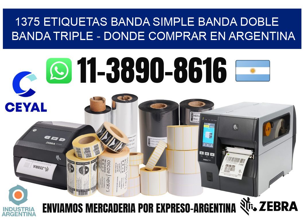 1375 etiquetas banda simple banda doble banda triple - Donde Comprar en Argentina