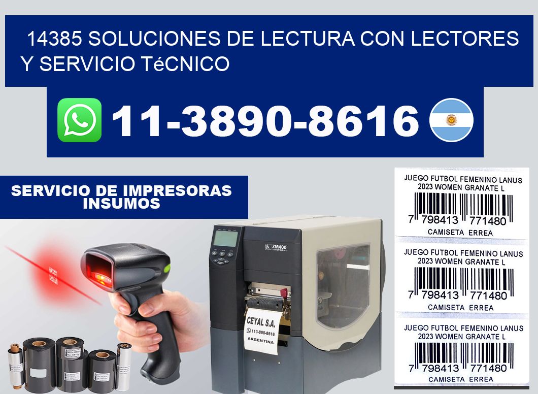 14385 Soluciones de lectura con lectores y Servicio Técnico