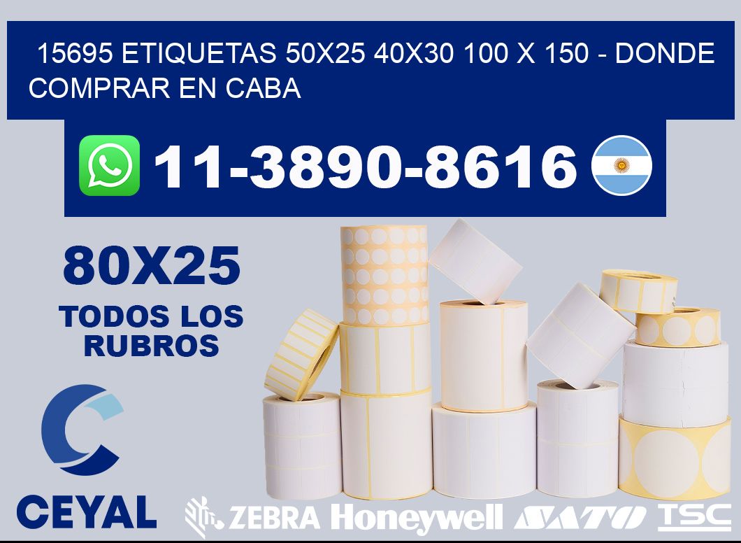 15695 etiquetas 50x25 40x30 100 x 150 - Donde Comprar en Caba